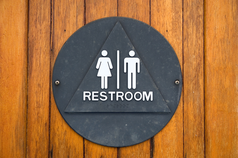 Male and female bathroom sign. 