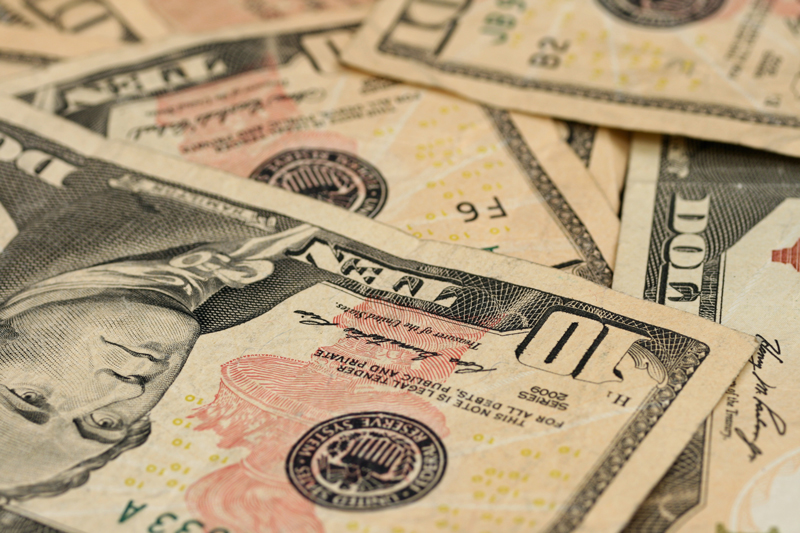 Image of American ten dollar bill